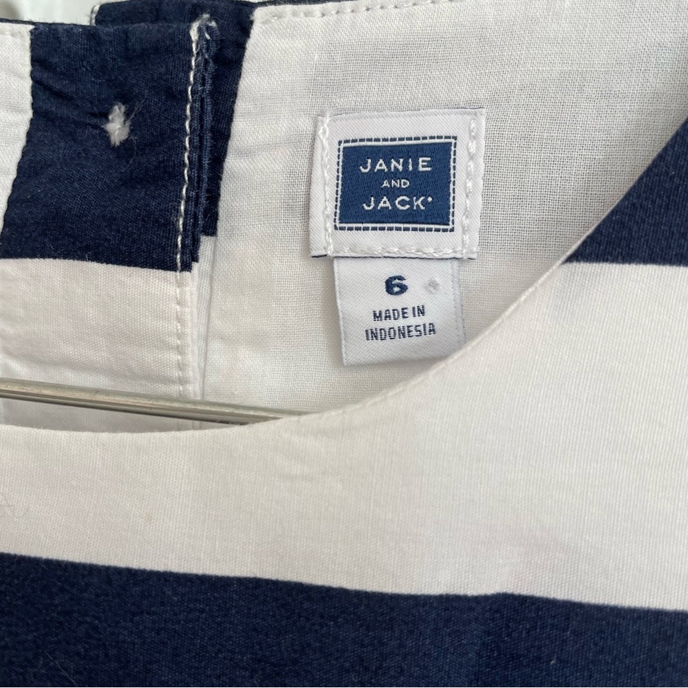Janie and Jack red white blue dressy dress size 6 sleeveless patriotic 4th - Picture 4 of 6